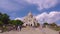 Time lapse of people moving in the stairs in front of Sacre-Coeur Basilica in Paris
