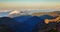 Time lapse Pico Ruivo mountain shadow moving across the landscape. Madeira, Portugal