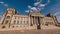 Time Lapse of the Reichstag building, seat of the German Parliament Deutscher Bundestag in Berlin, Germany