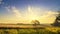 Time Lapse of the rising sun over a rural landscape