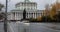 Time lapse of road traffic in front of Theater of Soviet Army