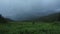 Time lapse of rolling clouds and rain in the wilderness