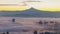 Time Lapse of Rolling Fog and Low Clouds over City of Portland Oregon with Snow Covered Mount Hood Early Morning at Sunrise 1080p