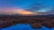 Time lapse scenery sunrise above the coral reef