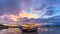 Time lapse scenic reflection of beautiful sunshine in the sea