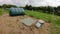 Time lapse of septic tank and oil tank