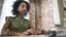 Time Lapse Sequence Of Businesswoman At Desk In Office