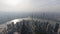 Time lapse of Shanghai bund, modern city in air pollution, aerial view of bund skyline in dusk, ships sailing on huangpu river