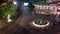 Time lapse shot of circular intersection at night, aerial view of Quang truong Kinh Nghia Thuc, Hanoi, Vietnam