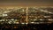 Time lapse shot of the city of Los Angeles by night