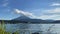 Time Lapse shot of Lake Lucerne and Mount Pilatus with stand up paddle board in Switzerland