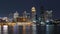 Time lapse shot of the Skyline of Louisville by night