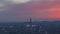 Time lapse of skyscrapers in seoul city, sunset