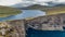 Time lapse of Sorvagsvatn lake over the cliffs of Vagar island, Faroe Islands