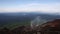 Time lapse of steam vents and shadow of volcanic Mt. Asahi in Hokkaido