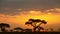 Time lapse Sunset in Amboseli Park