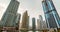 Time-lapse before sunset with buildings and canal view