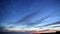 Time lapse sunset cloudscape. Light of nature colorful sky and Clouds moving away rolling sunset clouds. Footage timelapse
