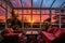 time-lapse sunset from colonial revival sunroom