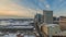 Time lapse of sunset in Denver with view on the Convention center
