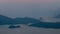 Time-lapse sunset harbor Hong Kong. pan up