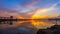 Time lapse of sunset at Lum Chae dam, Khonburi, Nakhon Ratchasima, Thailand