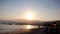 Time lapse at sunset. People walking on the beach of Tabatinga / Sao Paulo / Brazil.