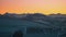 Time lapse sunset to night: famous Barolo wine yards, Italy