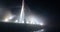 Time lapse of a suspension bridge in fog