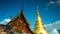 Time-lapse of Thai Famous pagoda tilt move cloud