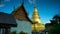 Time-lapse of Thai Famous pagoda wide tilt move cloud