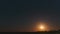 Time Lapse Time-lapse Timelapse Of Moonrise Above Belarusian Village In Eastern Europe. Belarusian House In Village Or