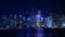 Time Lapse of Victoria Harbour and Hong Kong Skyline at Night - Hong Kong China