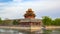 Time lapse video of Corner Tower at The Forbidden City in Beijing, China, timelapse 4k