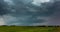 Time-lapse video of an intense rotating supercell thunderstorm, with impressive lightning strikes, dark skies and