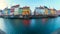 Time Lapse video panorama view of Nyhavn in Copenhagen, Denmark day to night timelapse, 4K
