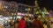 Time lapse video of people and tourists visiting the christmas markets at the Wenceslas square in Prague. 4k 4096p, 24fps
