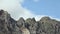 Time lapse video of rocks in Altai mountains and runnind cumulus clouds