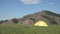 Time lapse video of tourist camping tent in Altai mountains