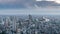 Time lapse view of Bangkok in the evening and the growth of the business center.