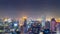 Time lapse view of Bangkok skyline at night.Thailand