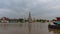 Time lapse of Wat Arun Ratchawararam temple with reflexion in the river, Bangkok Thailand