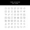 Time location outline icon set