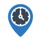 Time location vector glyph color icon