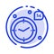 Time, Love, Wedding, Heart Blue Dotted Line Line Icon