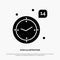 Time, Love, Wedding, Heart solid Glyph Icon vector