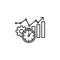 Time management, analysis, analytic, data, efficiency, information icon. Element of time management icon. Thin line icon for