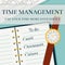 Time management banner. Vector concept background.