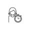 Time management, clock, countdown, management, overtime, time icon. Element of time management icon. Thin line icon for website