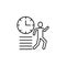 Time management, clock, hustle, speed, time, working icon. Element of time management icon. Thin line icon for website design and